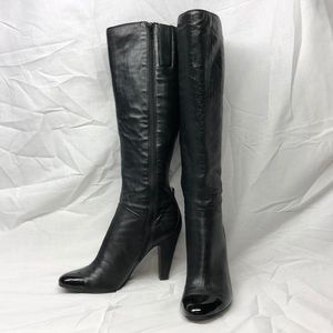 Nine West black heeled boots.